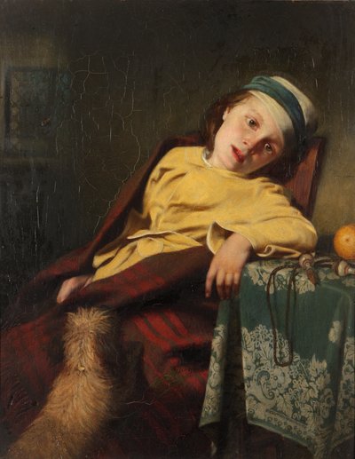 Niño Enfermo con Perro, 1857 de Malcom Steward